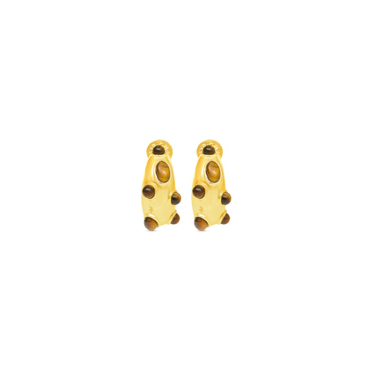 Slice of The Moon Hoops - Tiger's Eye
