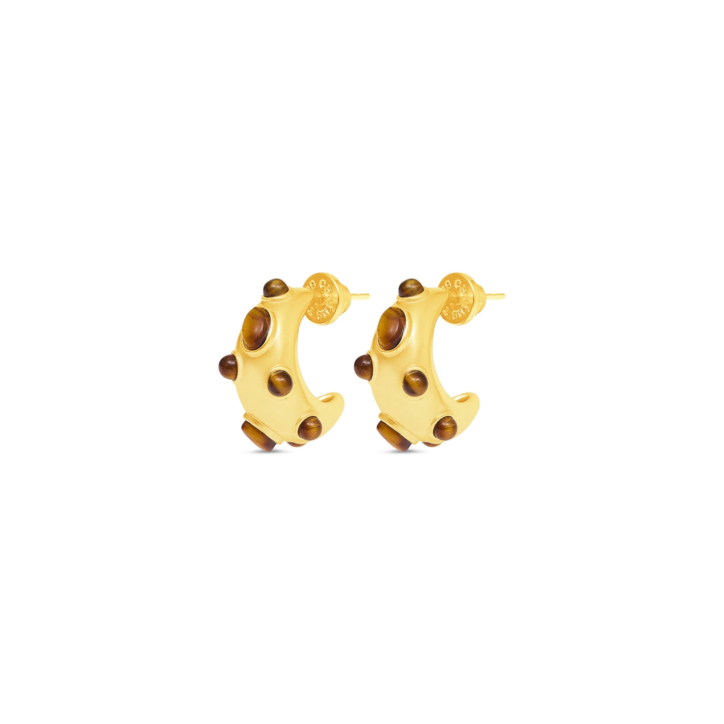 Slice of The Moon Hoops - Tiger's Eye