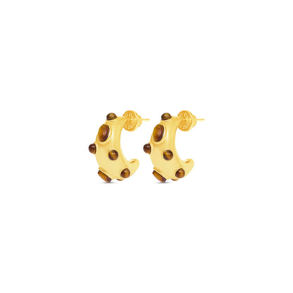 Slice of The Moon Hoops - Tiger's Eye