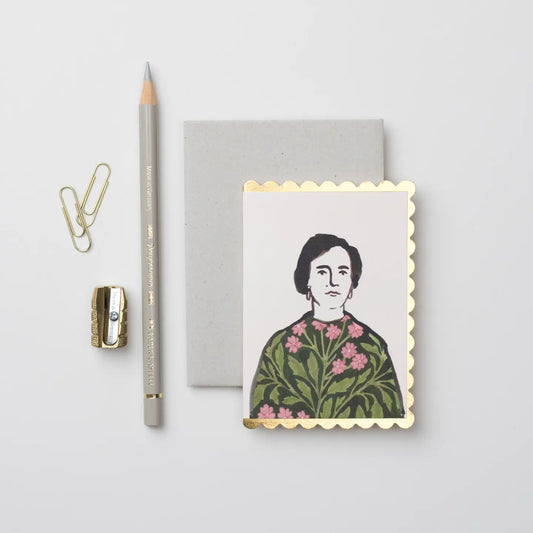 Woman in a Floral Dress Mini Card