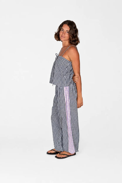 Aura Genie Pants in Black Gingham