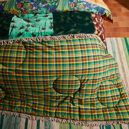 Aneta Patchwork Velvet Bedcover