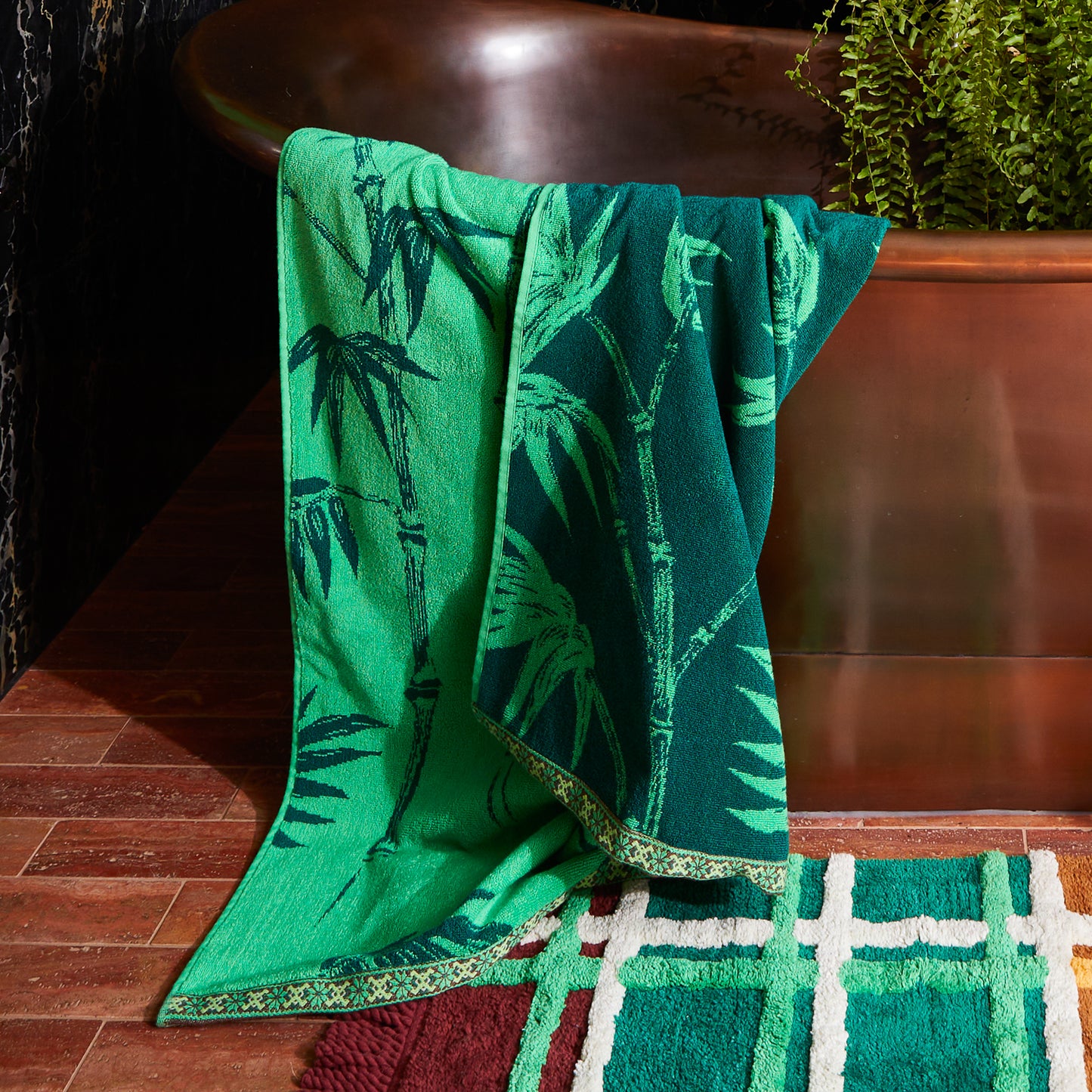 Aneta Bath Sheet - Spring Green