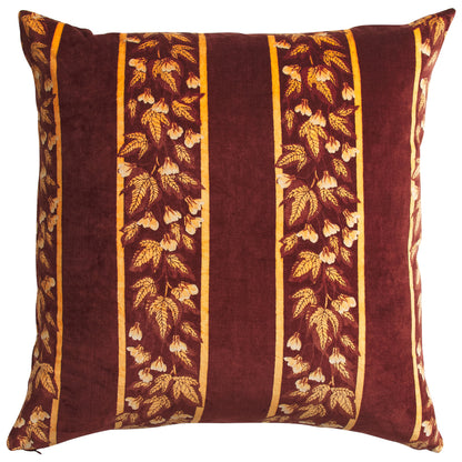 Agata Velvet Cushion - Rosewood