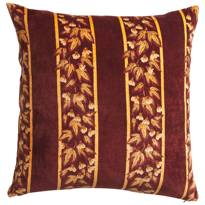 Agata Velvet Cushion - Rosewood