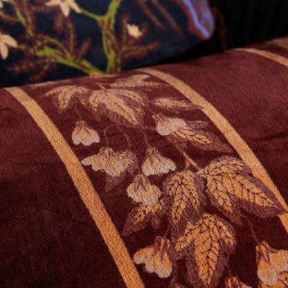 Agata Velvet Cushion - Rosewood