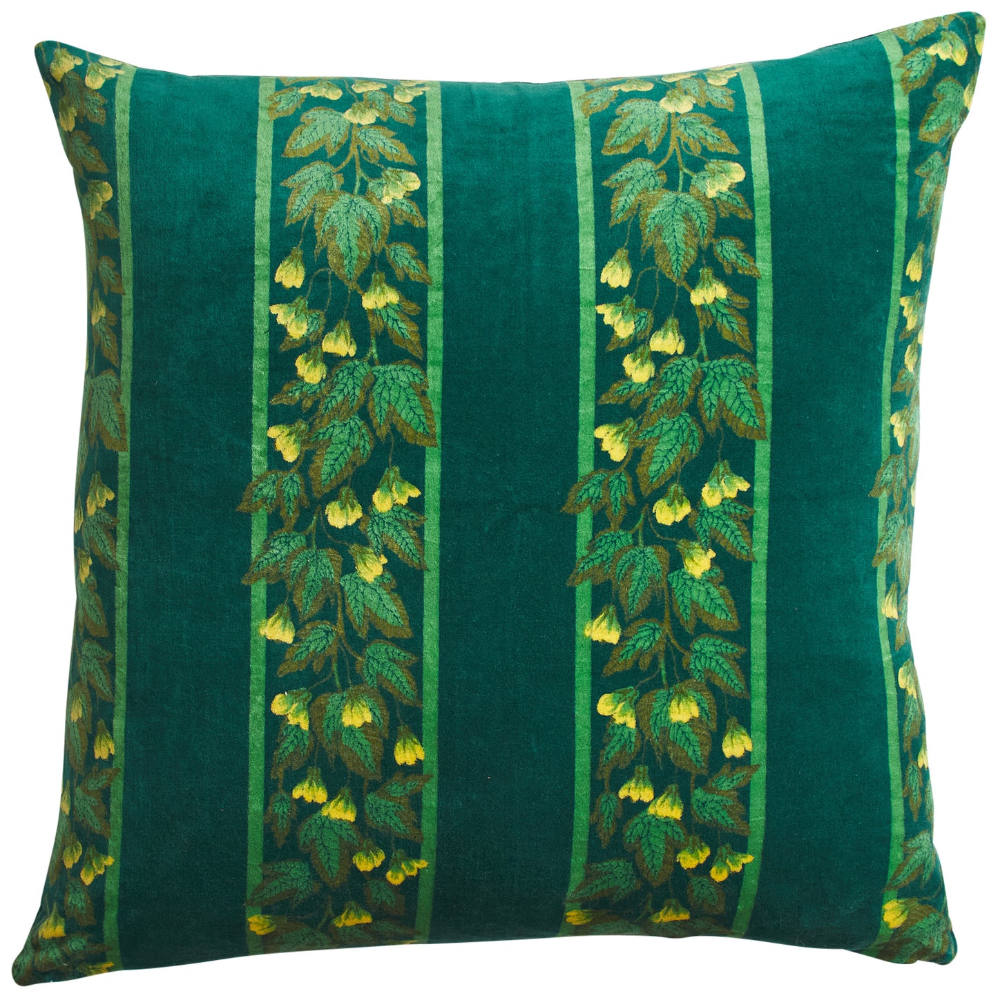 Agata Velvet Cushion - Verdant