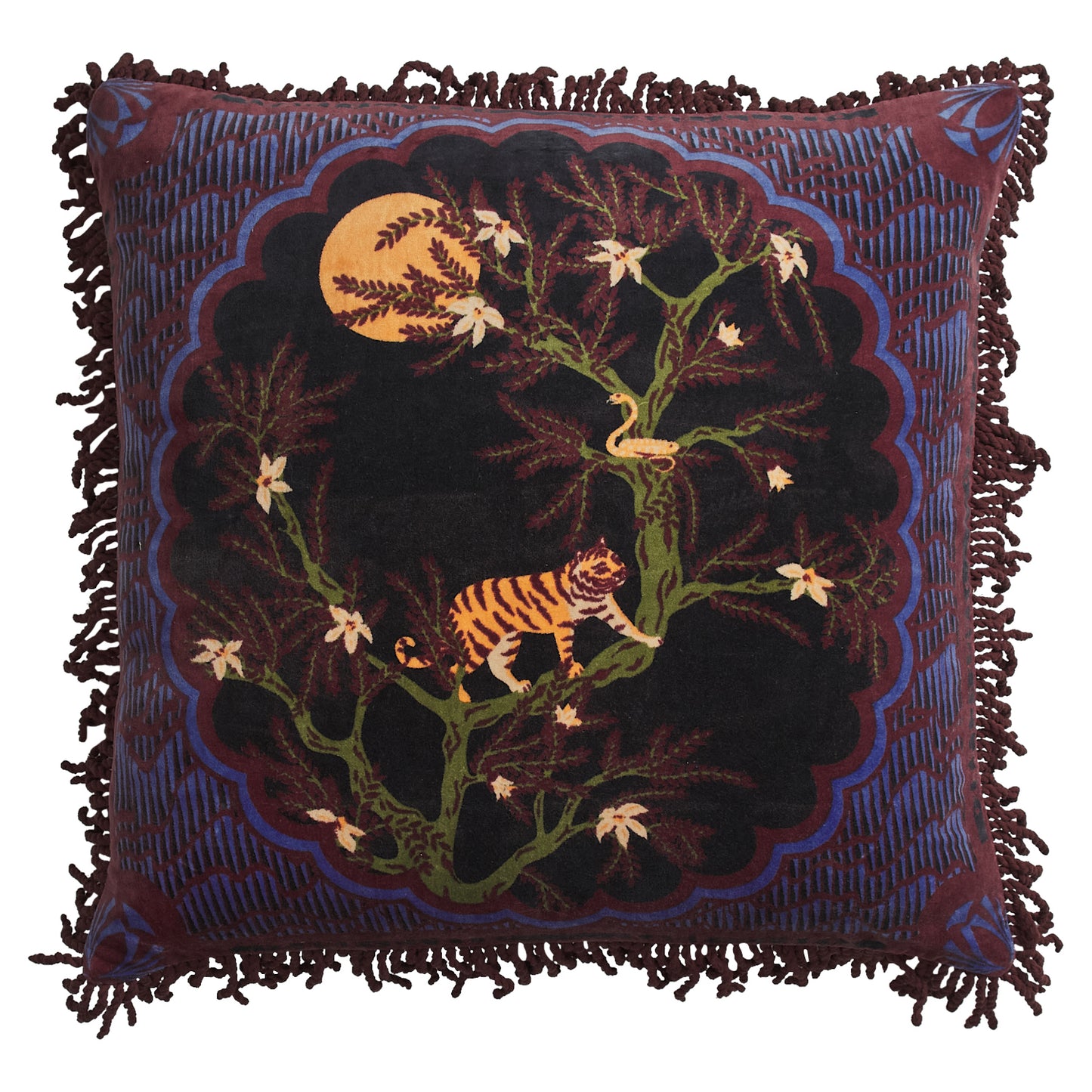 Andrea Velvet Cushion - Ink