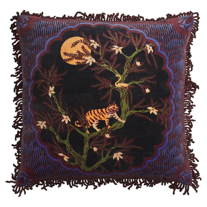 Andrea Velvet Cushion - Ink