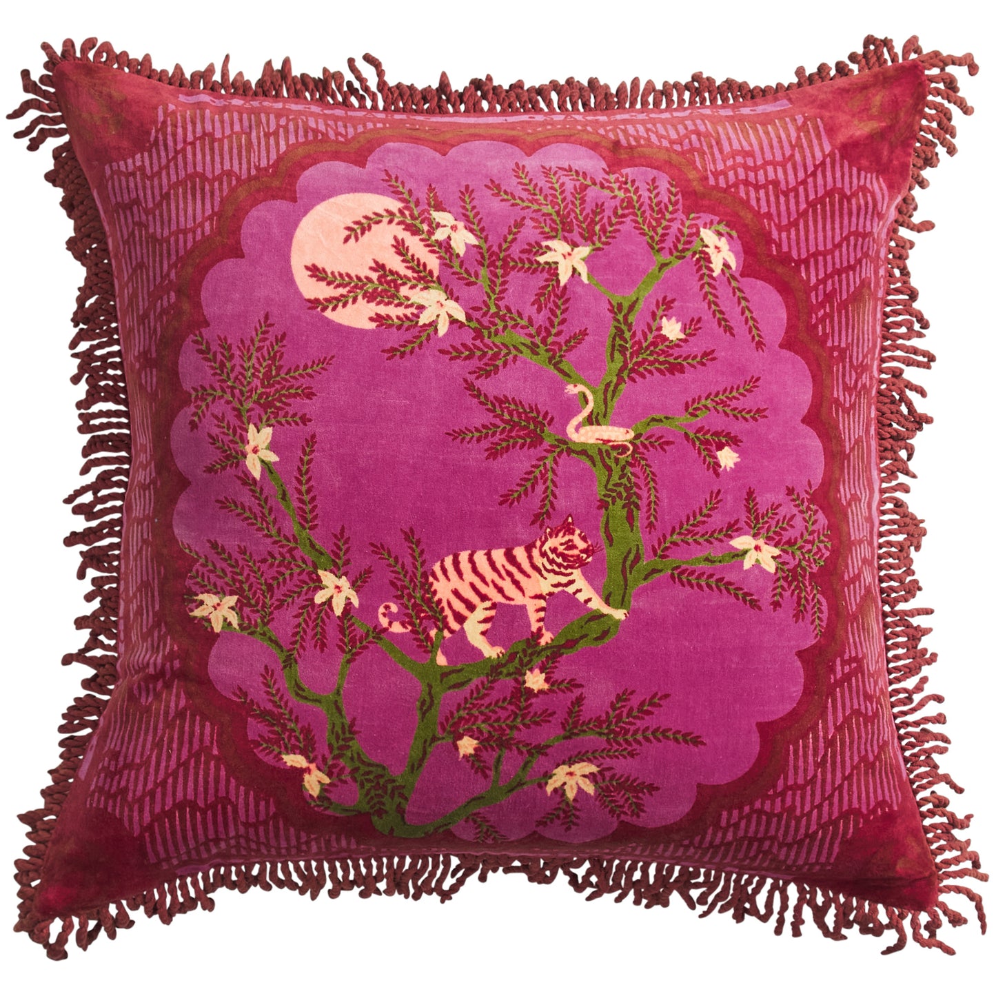 Andrea Velvet Cushion - Pansy