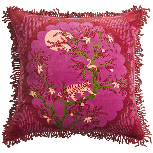 Andrea Velvet Cushion - Pansy