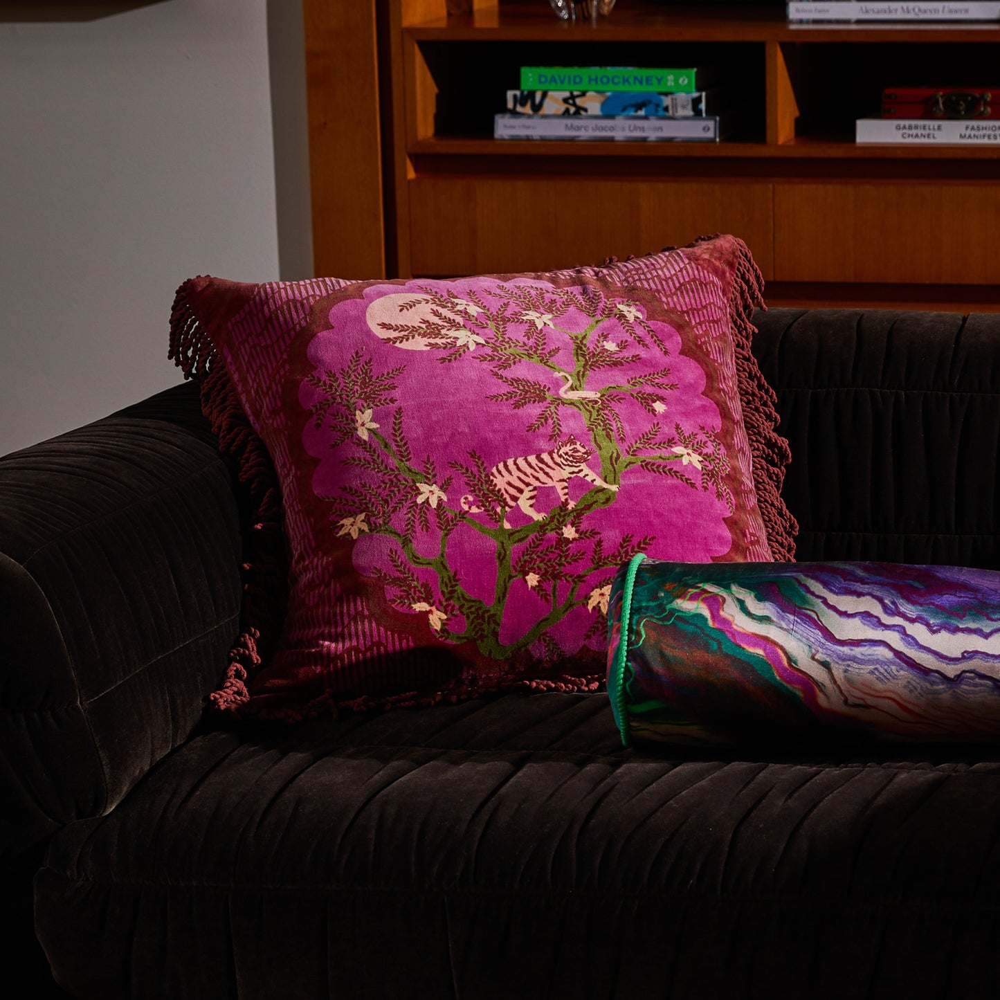 Andrea Velvet Cushion - Pansy