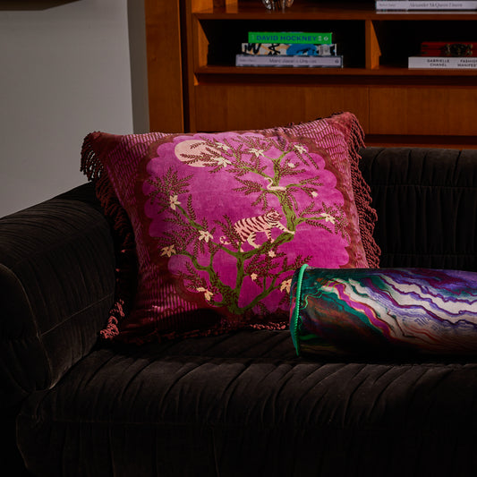 Andrea Velvet Cushion - Pansy