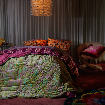 Andrea Velvet Cushion - Pansy