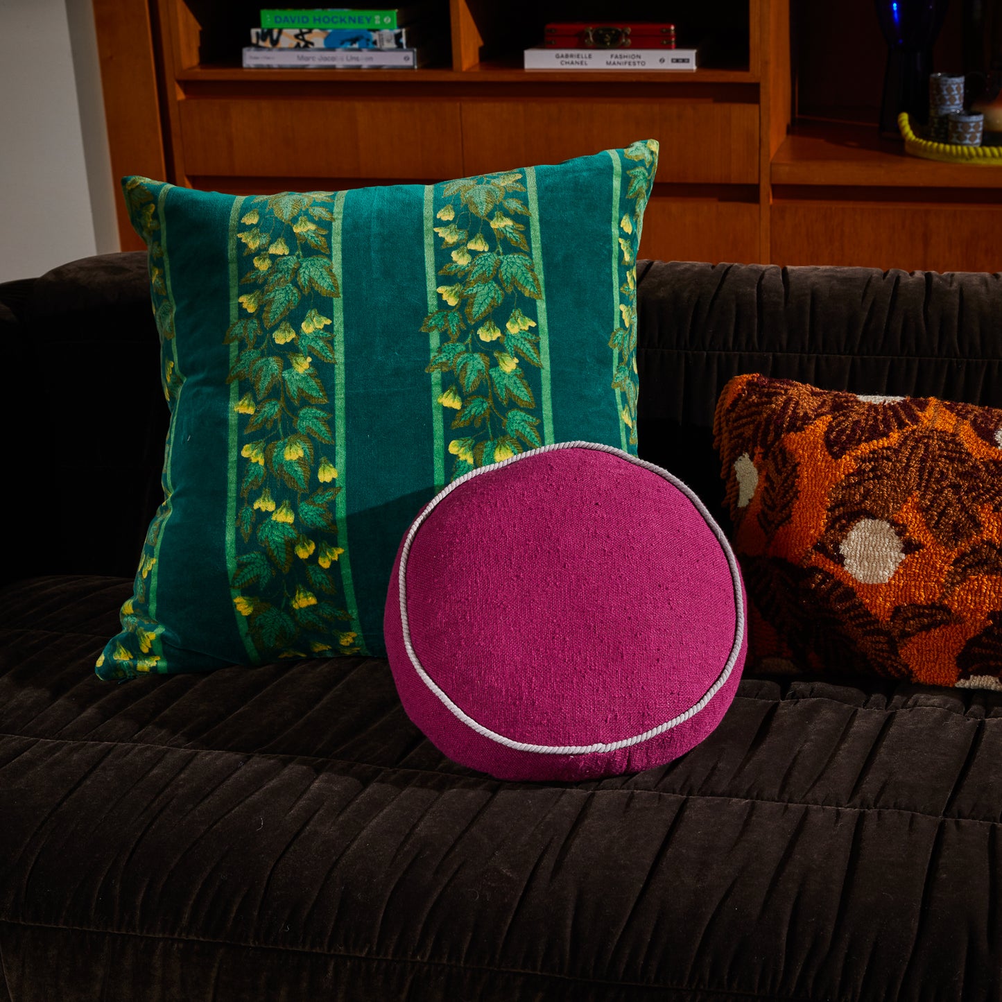Dana Round Cushion - Plumberry