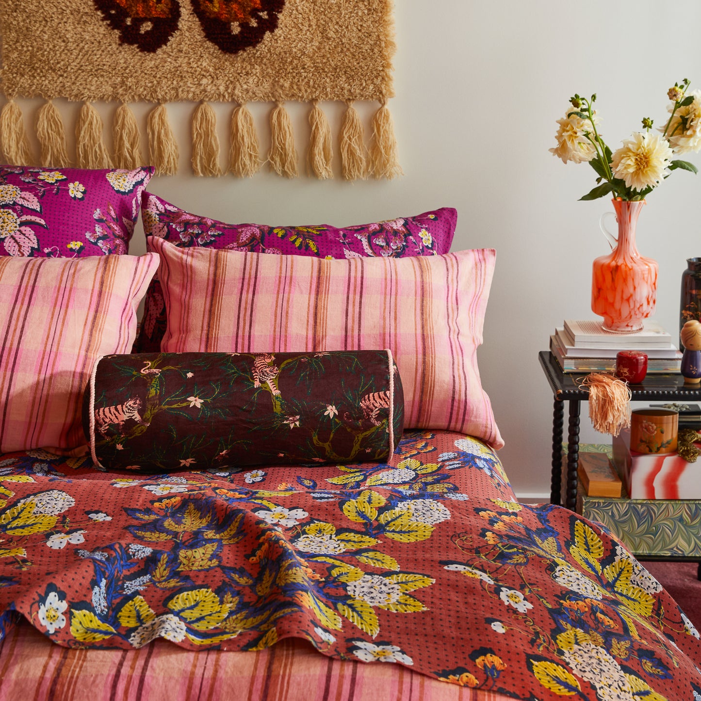 Andrea Bolster Cushion - Rosewood