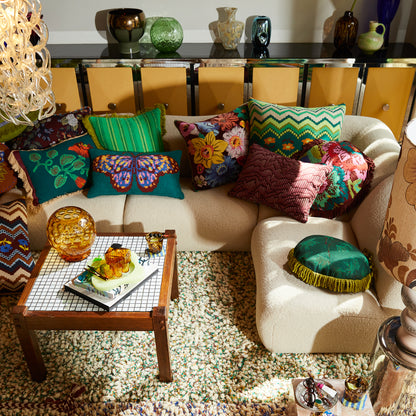 Ines Velvet Cushion - Burnt Sienna