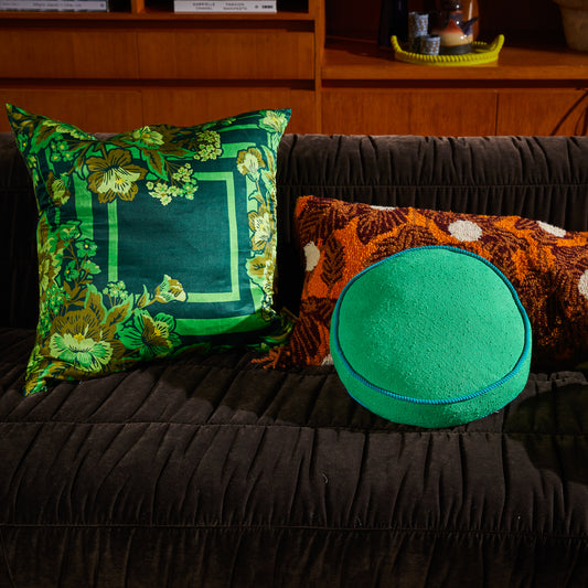 Dana Round Cushion - Spring Green