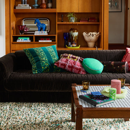 Dana Round Cushion - Spring Green
