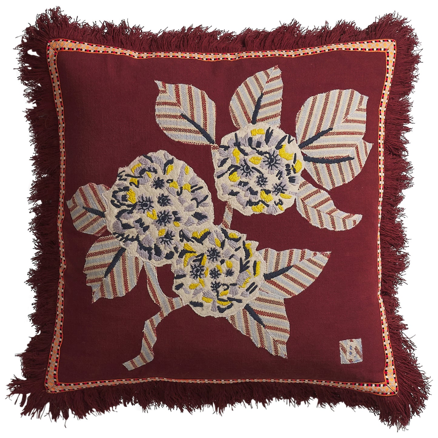 Vivi Appliqué Cushion - Rosewood