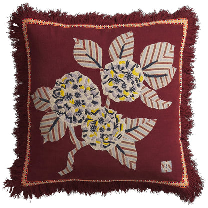 Vivi Appliqué Cushion - Rosewood