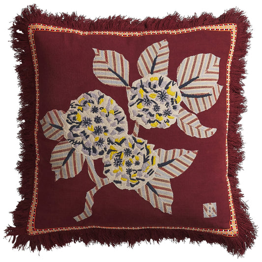 Vivi Appliqué Cushion - Rosewood