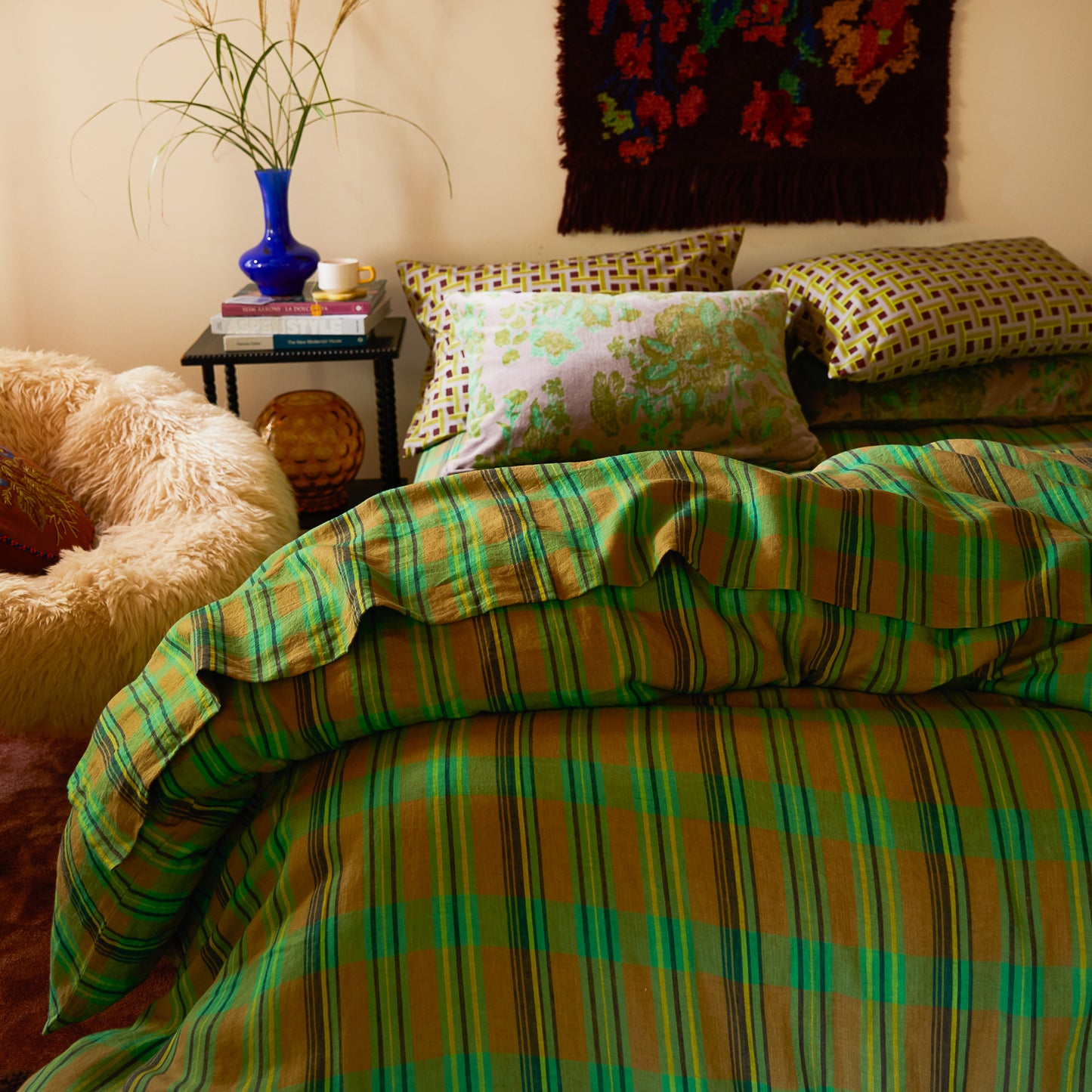 Nicolette Linen Sheets Fitted - Juniper