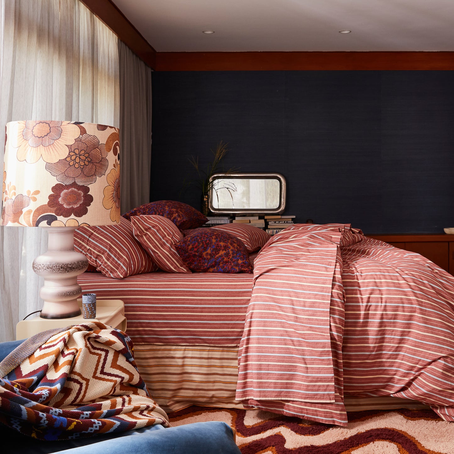 Leon Cotton Sheets Flat - Burnt Sienna