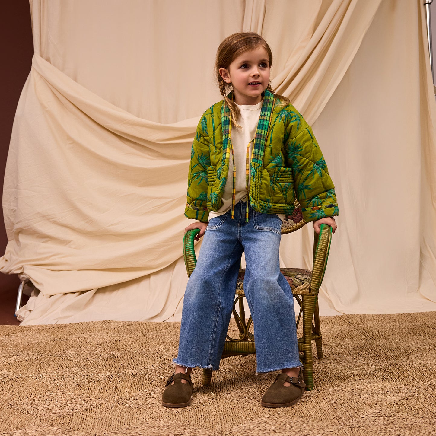 Aneta Kids Quilted Jacket - Juniper