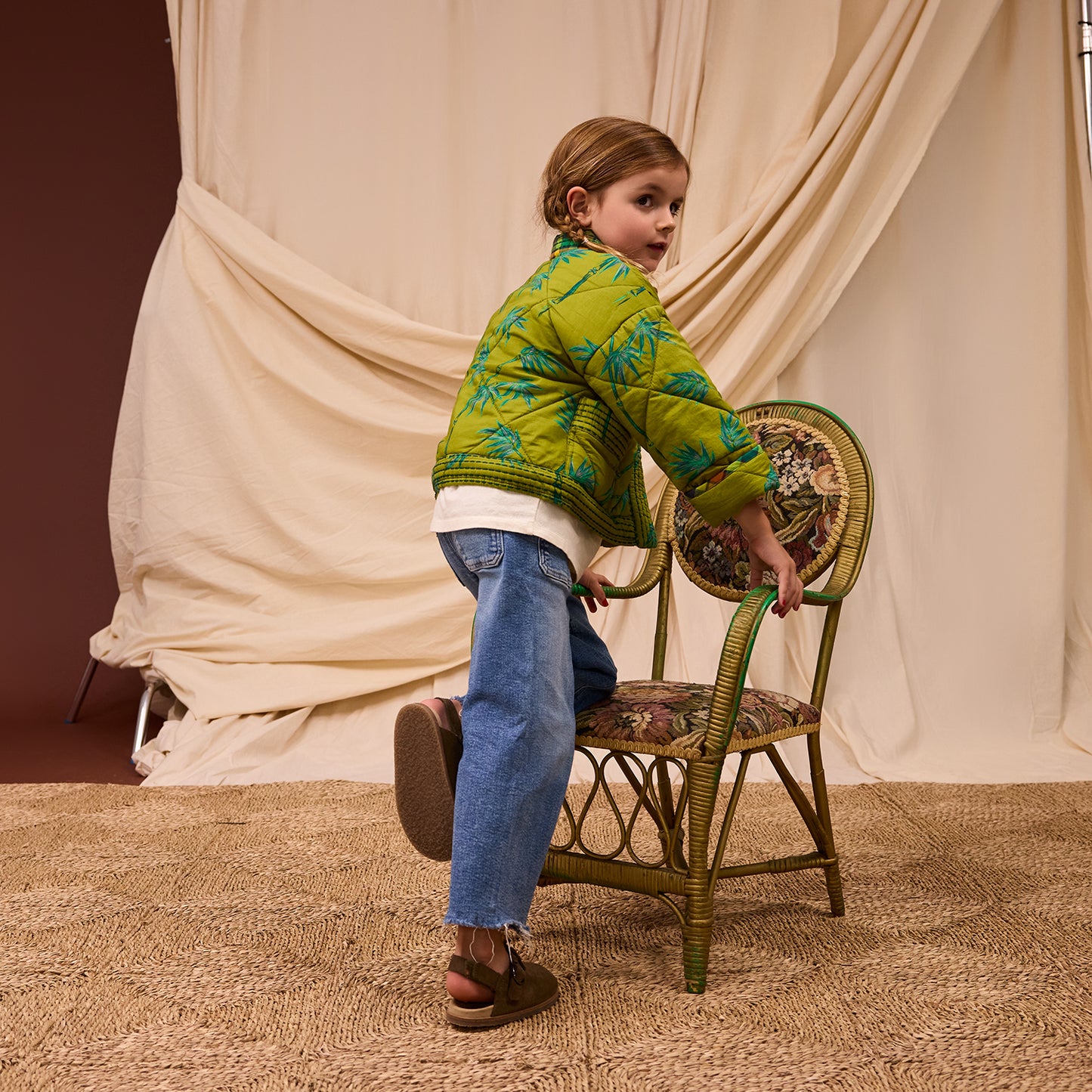 Aneta Kids Quilted Jacket - Juniper