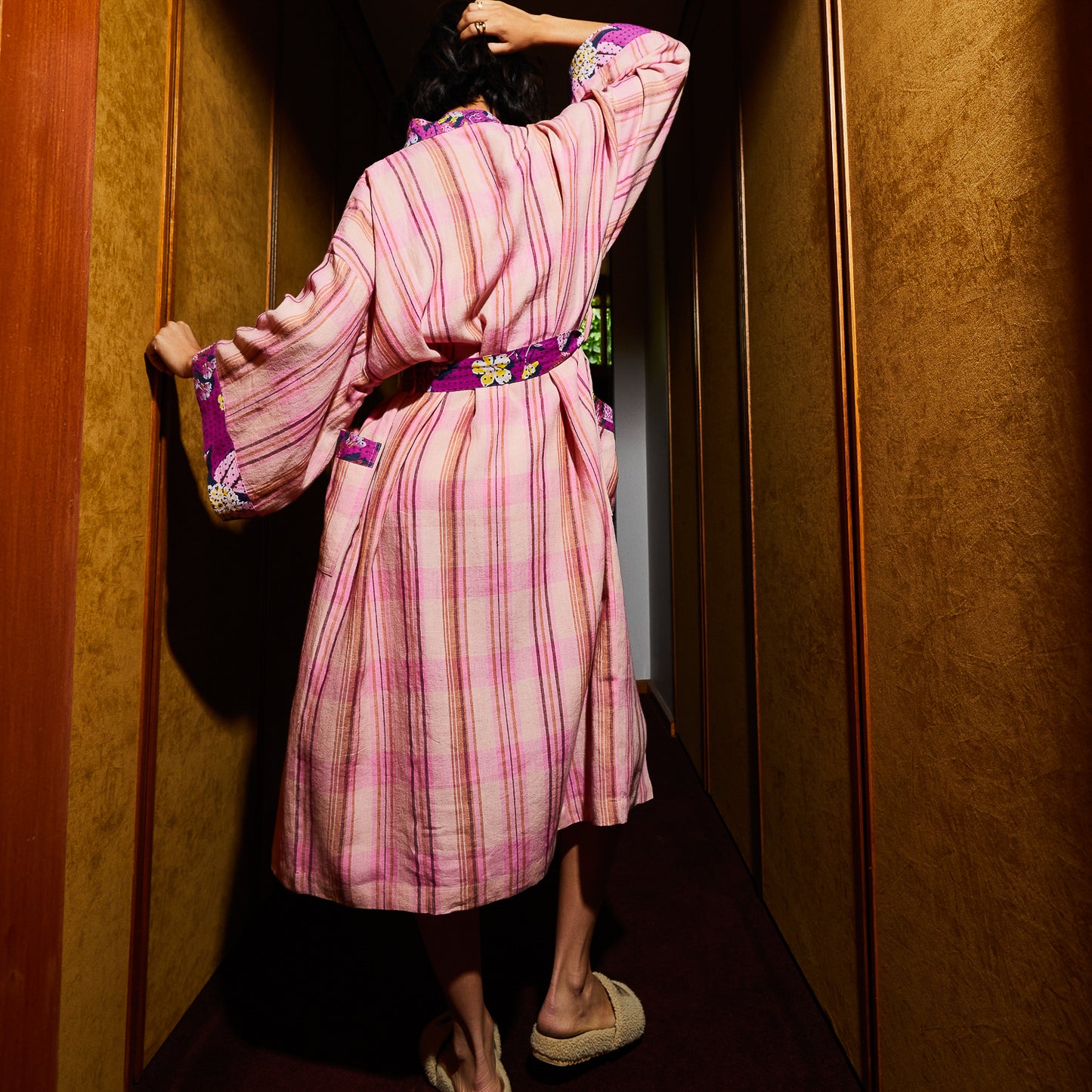 Nicolette Linen Robe - Poudre
