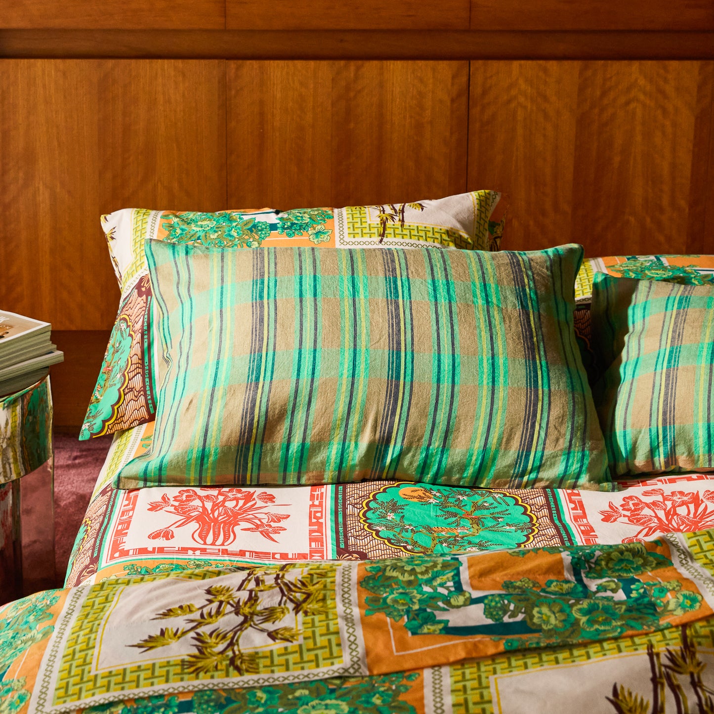 Nicolette Linen Pillowcase Set - Juniper