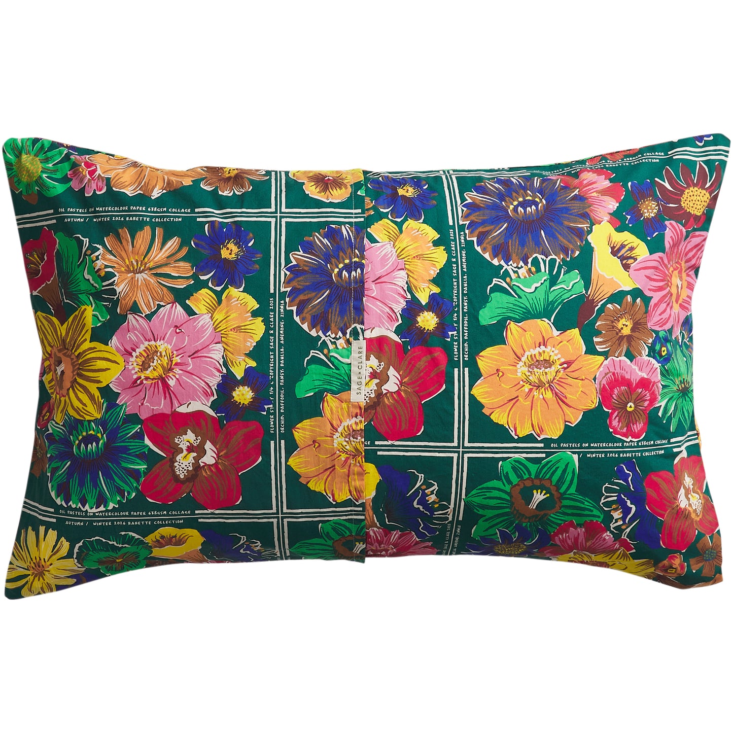 Ines Cotton Pillowcase Set - Verdant