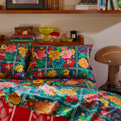Ines Cotton Pillowcase Set - Verdant
