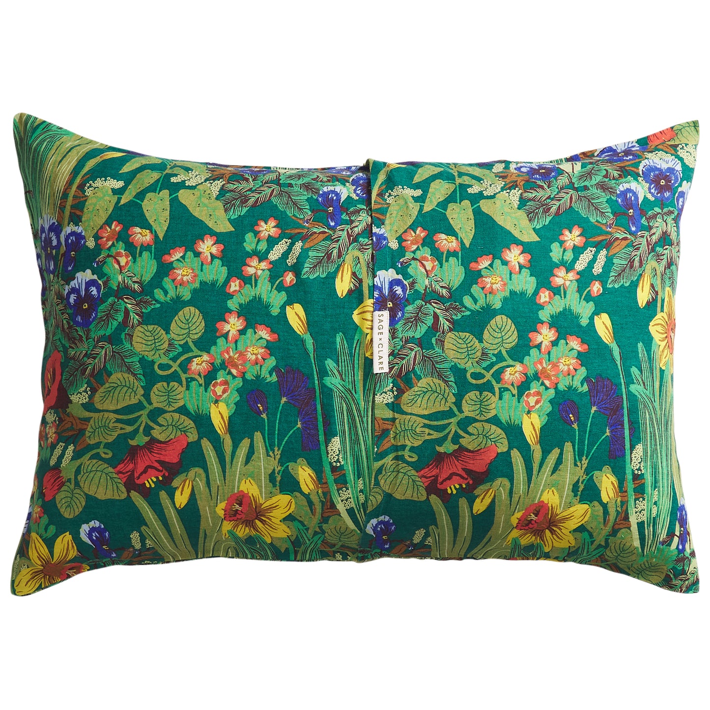 Babette Linen Pillowcase Set - Verdant