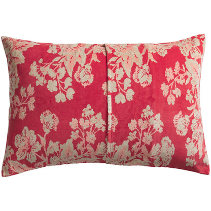 Hazel Velvet Pillowcase - Vermillion