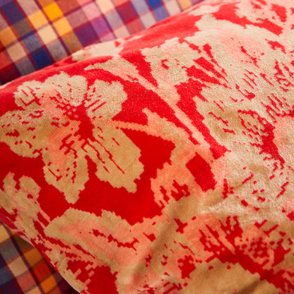 Hazel Velvet Pillowcase - Vermillion