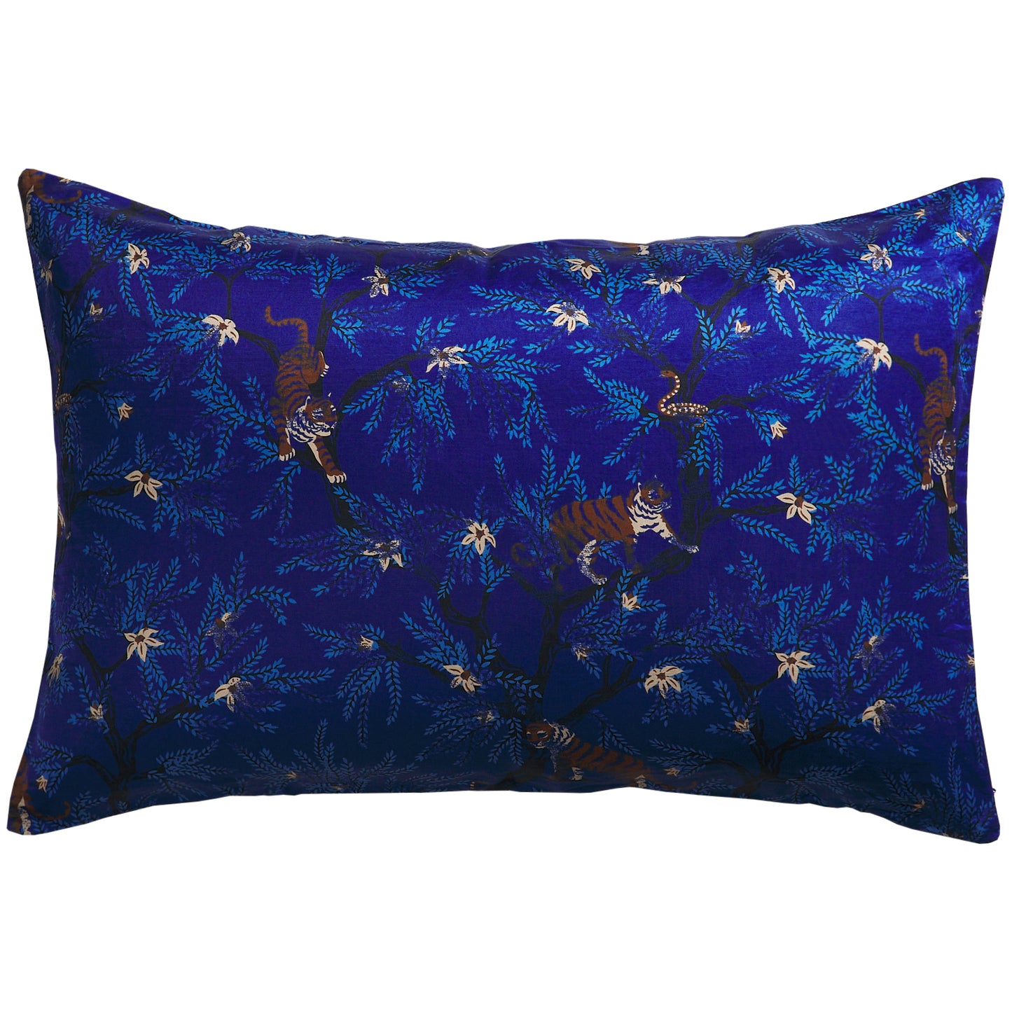 Andrea Linen-Silk Pillowcase - Ultramarine