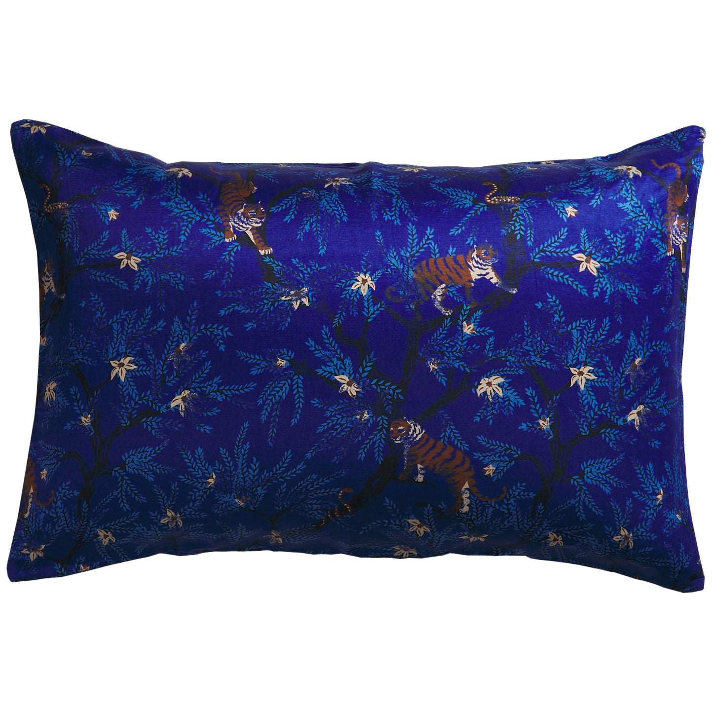 Andrea Linen-Silk Pillowcase - Ultramarine