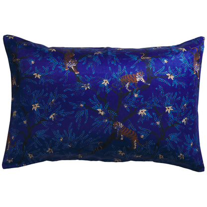 Andrea Linen-Silk Pillowcase - Ultramarine