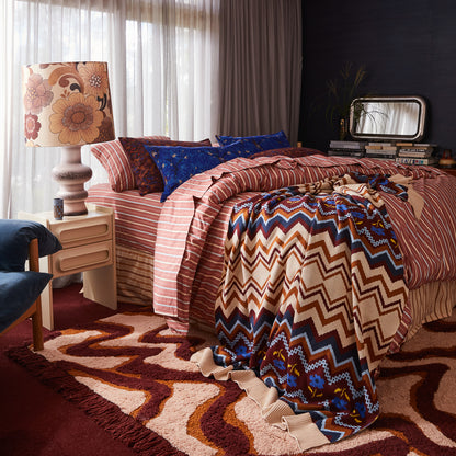 Andrea Linen-Silk Pillowcase - Ultramarine