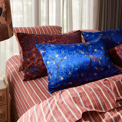 Andrea Linen-Silk Pillowcase - Ultramarine