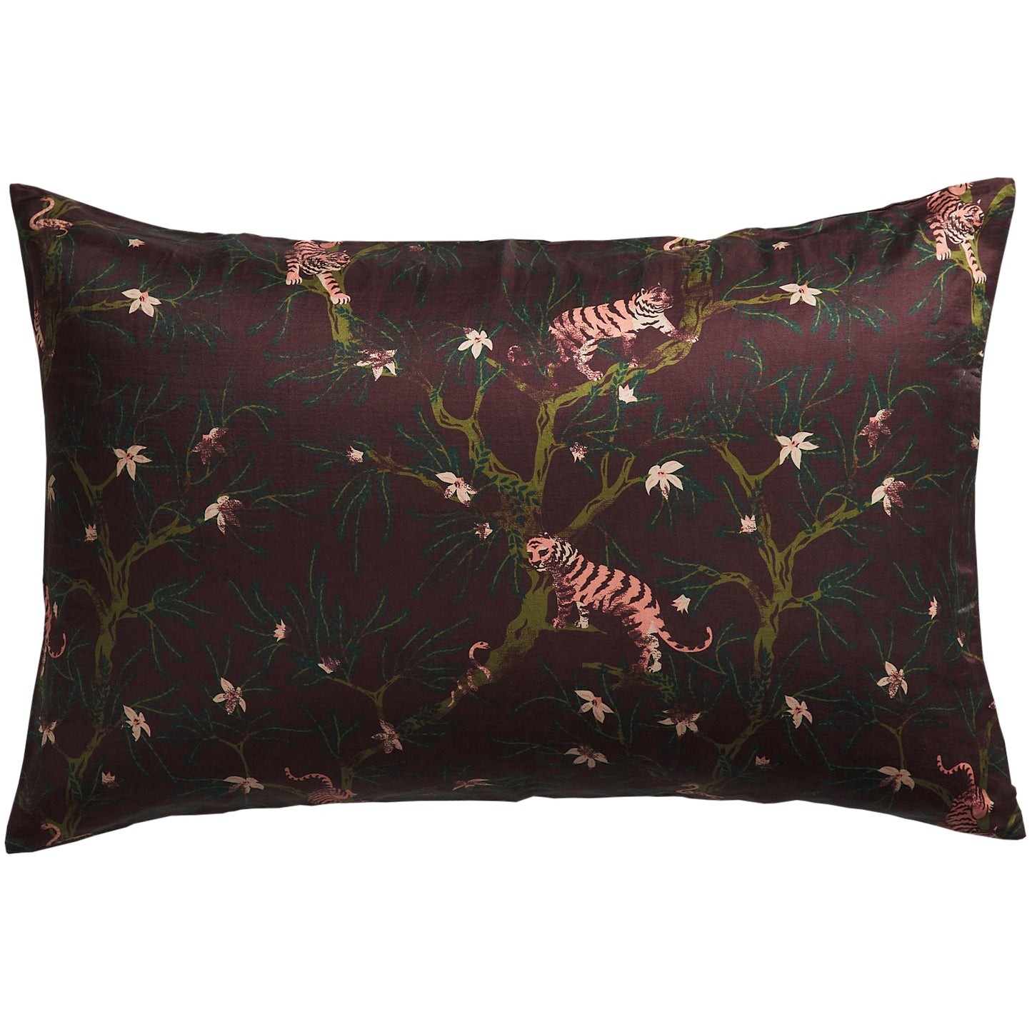 Andrea Linen-Silk Pillowcase - Rosewood