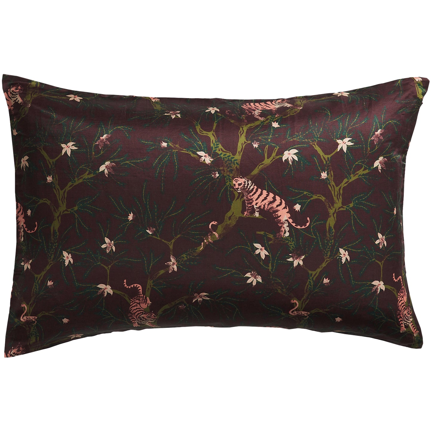 Andrea Linen-Silk Pillowcase - Rosewood