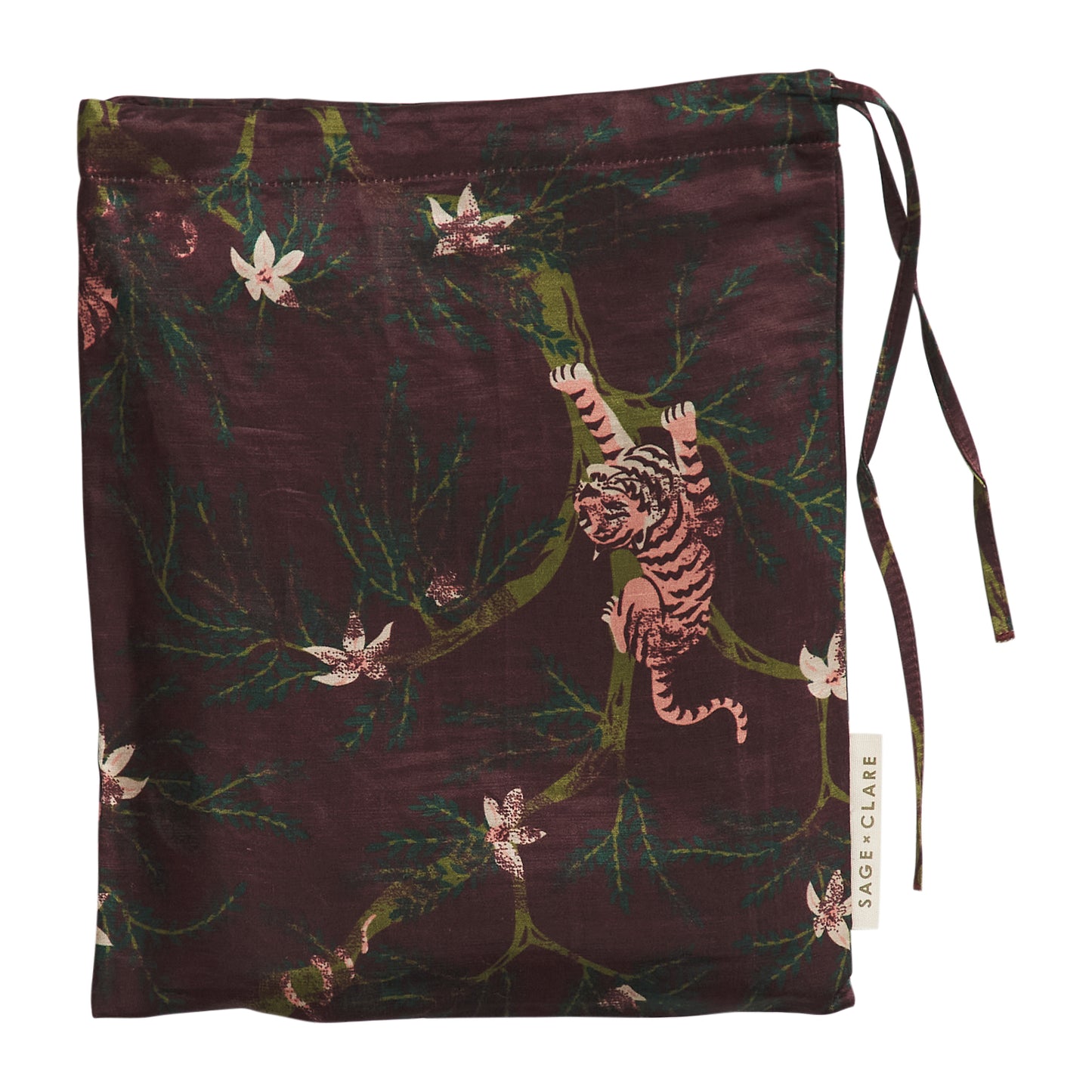 Andrea Linen-Silk Pillowcase - Rosewood