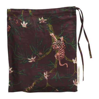 Andrea Linen-Silk Pillowcase - Rosewood
