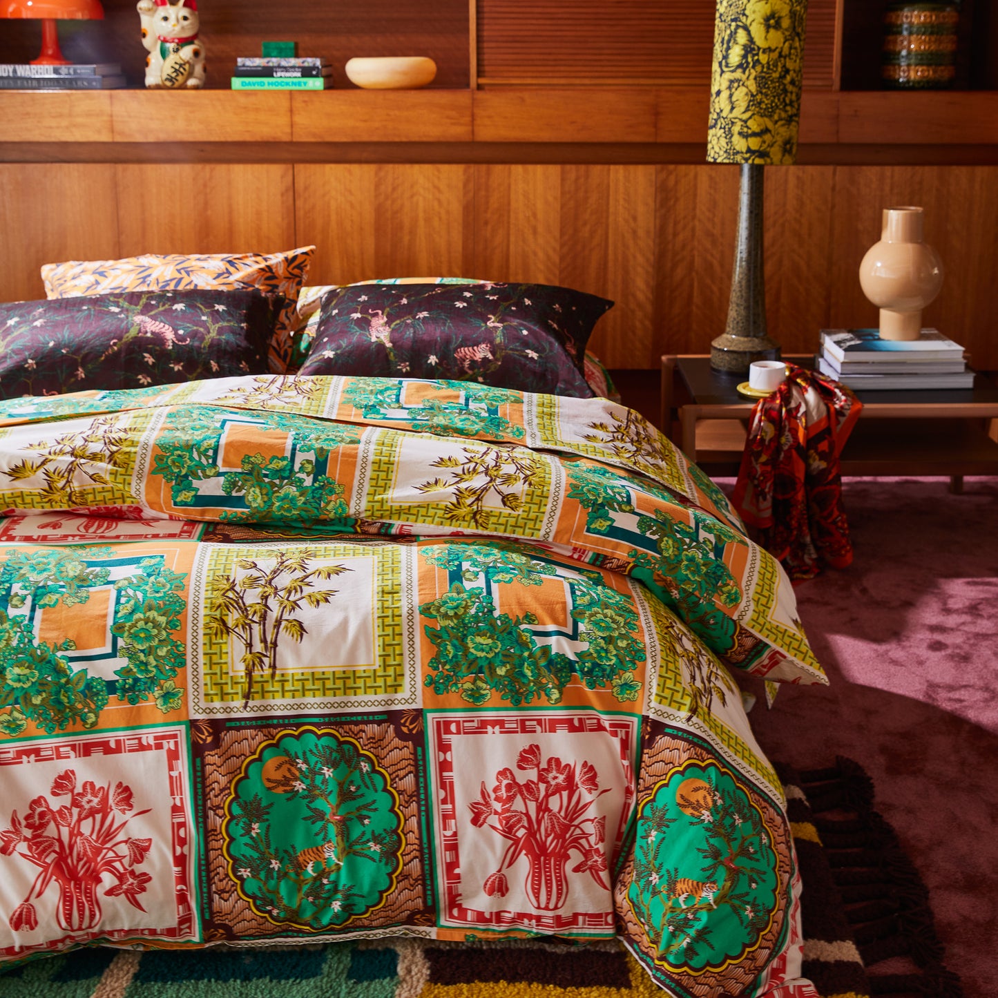 Andrea Linen-Silk Pillowcase - Rosewood