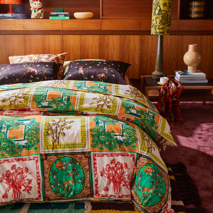 Andrea Linen-Silk Pillowcase - Rosewood