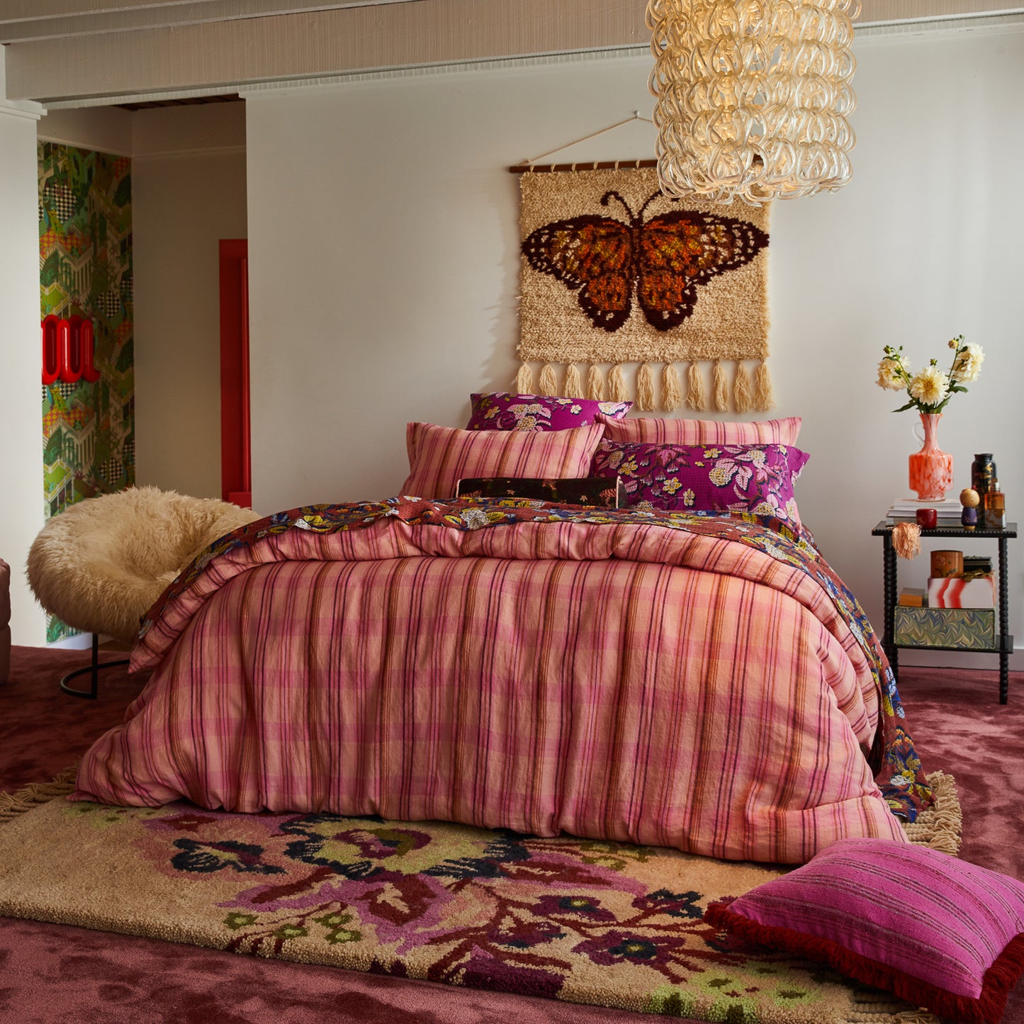 Heidi Linen Pillowcase Set - Mulberry
