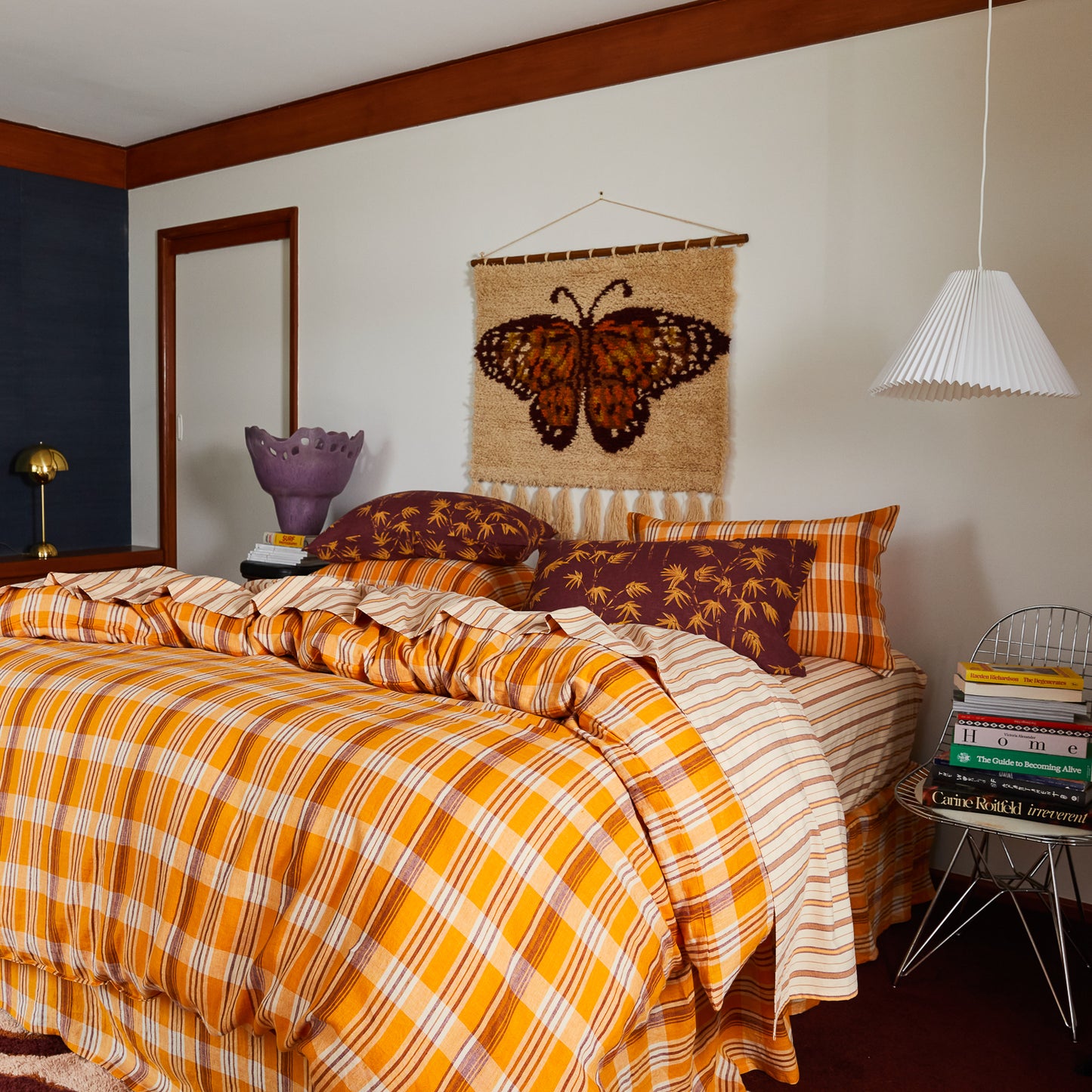 Aneta Linen Pillowcase Set - Rosewood